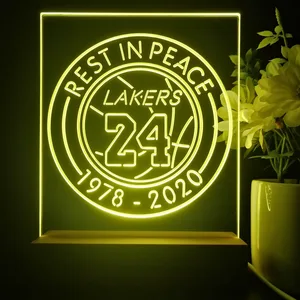 Los Angeles Lakers Kobe Bryant Rest In Peace LED Desk Light