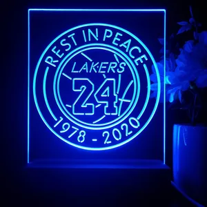 Los Angeles Lakers Kobe Bryant Rest In Peace LED Desk Light
