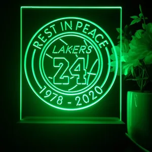 Los Angeles Lakers Kobe Bryant Rest In Peace LED Desk Light