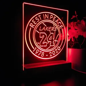 Los Angeles Lakers Kobe Bryant Rest In Peace LED Desk Light