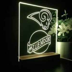 Los Angeles Rams Blue Moon LED Desk Light - Legacy Edition