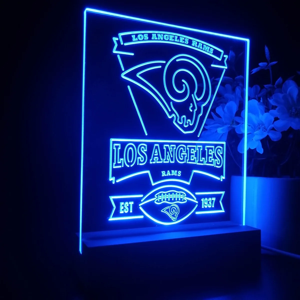 Los Angeles Rams EST 1937 LED Desk Light