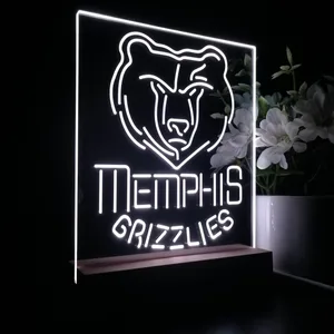 Memphis Grizzlies Logo LED Desk Light