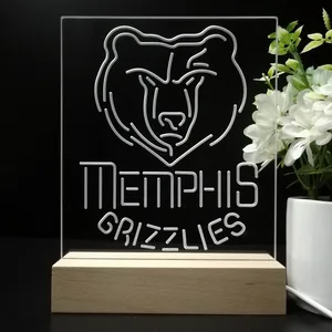 Memphis Grizzlies Logo LED Desk Light