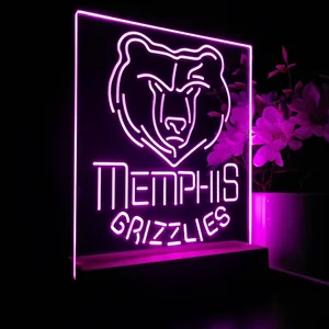Memphis Grizzlies Logo LED Desk Light