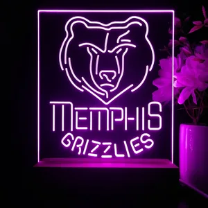 Memphis Grizzlies Logo LED Desk Light