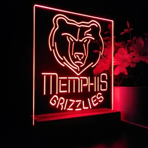 Memphis Grizzlies Logo LED Desk Light