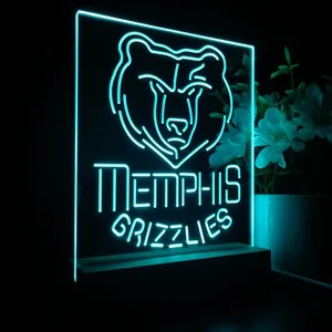 Memphis Grizzlies Logo LED Desk Light
