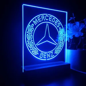 Mercedes Benz Old Logo LED Desk Light