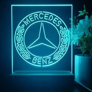 Mercedes Benz Old Logo LED Desk Light