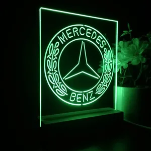 Mercedes Benz Old Logo LED Desk Light