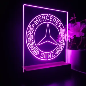 Mercedes Benz Old Logo LED Desk Light