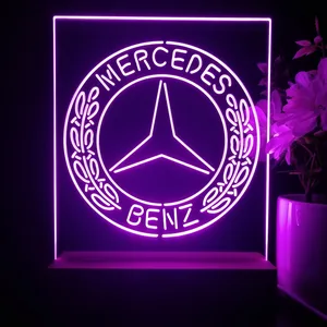 Mercedes Benz Old Logo LED Desk Light