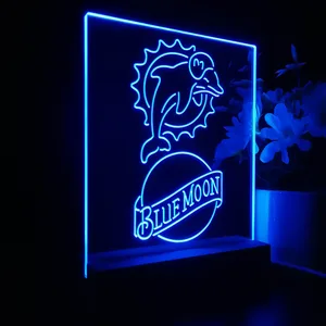 Miami Dolphins Blue Moon LED Desk Light