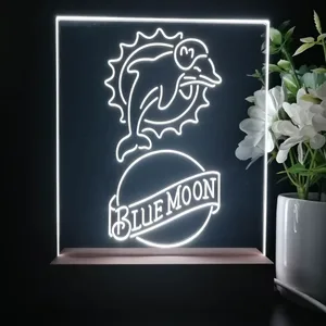 Miami Dolphins Blue Moon LED Desk Light