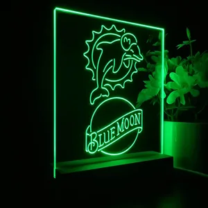 Miami Dolphins Blue Moon LED Desk Light