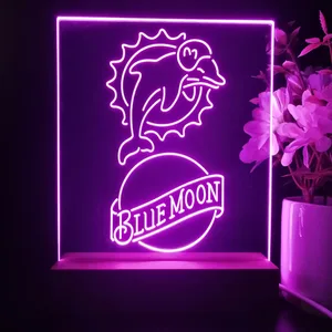 Miami Dolphins Blue Moon LED Desk Light