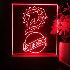 Miami Dolphins Blue Moon LED Desk Light