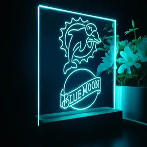 Miami Dolphins Blue Moon LED Desk Light