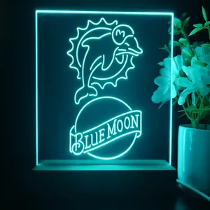 Miami Dolphins Blue Moon LED Desk Light