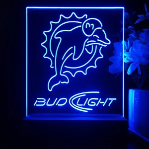Miami Dolphins Bud Light LED Desk Light
