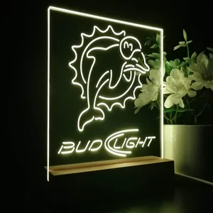 Miami Dolphins Bud Light LED Desk Light