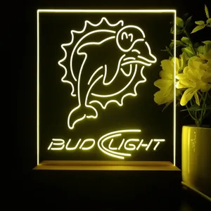 Miami Dolphins Bud Light LED Desk Light