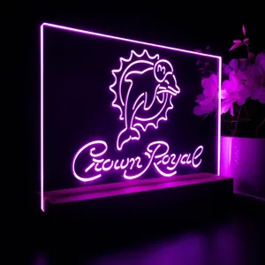 Miami Dolphins Crown Royal LED Desk Light