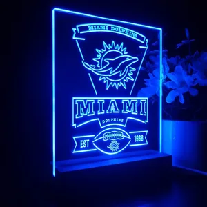 Miami Dolphins EST 1966 LED Desk Light