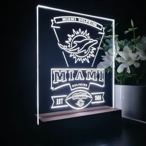 Miami Dolphins EST 1966 LED Desk Light