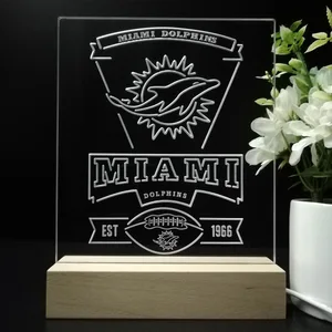 Miami Dolphins EST 1966 LED Desk Light
