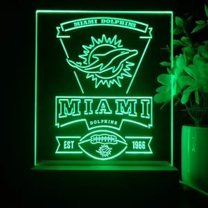 Miami Dolphins EST 1966 LED Desk Light