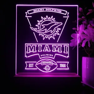 Miami Dolphins EST 1966 LED Desk Light