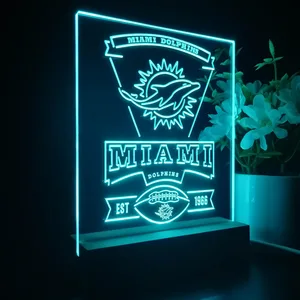 Miami Dolphins EST 1966 LED Desk Light