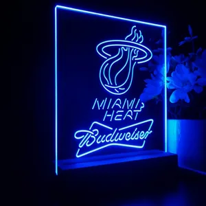 Miami Heat Budweiser LED Desk Light