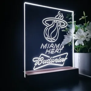 Miami Heat Budweiser LED Desk Light
