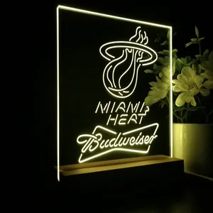 Miami Heat Budweiser LED Desk Light