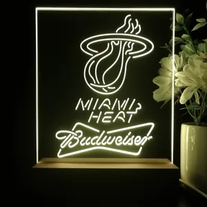 Miami Heat Budweiser LED Desk Light