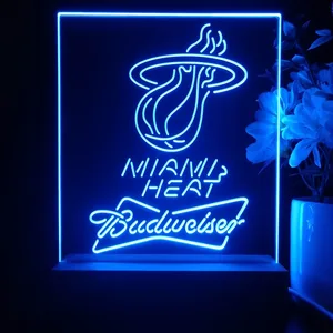 Miami Heat Budweiser LED Desk Light