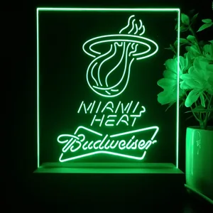 Miami Heat Budweiser LED Desk Light