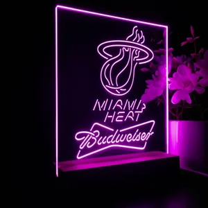 Miami Heat Budweiser LED Desk Light