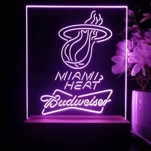 Miami Heat Budweiser LED Desk Light