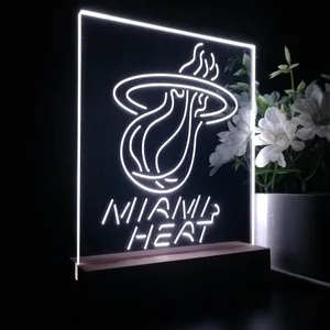Miami Heat Logo LED Desk Light