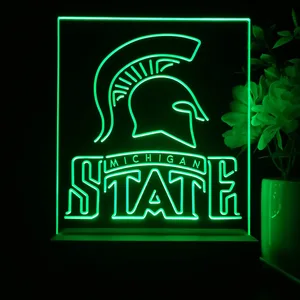 Michigan State Spartans Logo LED Desk Light