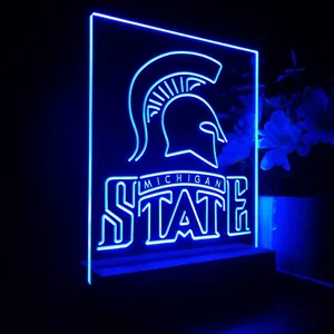 Michigan State Spartans Logo LED Desk Light