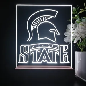 Michigan State Spartans Logo LED Desk Light