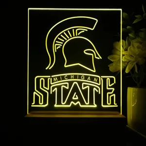 Michigan State Spartans Logo LED Desk Light