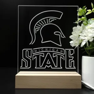 Michigan State Spartans Logo LED Desk Light
