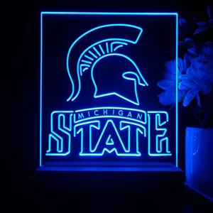 Michigan State Spartans Logo LED Desk Light