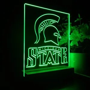 Michigan State Spartans Logo LED Desk Light